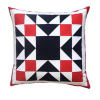 Image 2 of Red & Navy Cushion
