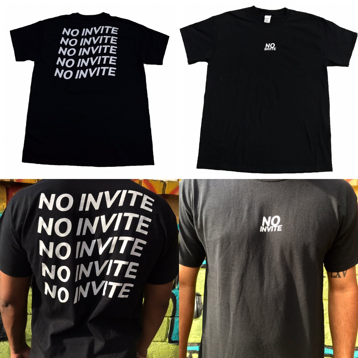 No invite logo shirt | NO INVITE