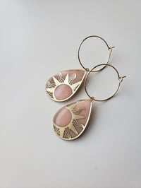 Brass Resin Sunshine Earrings 