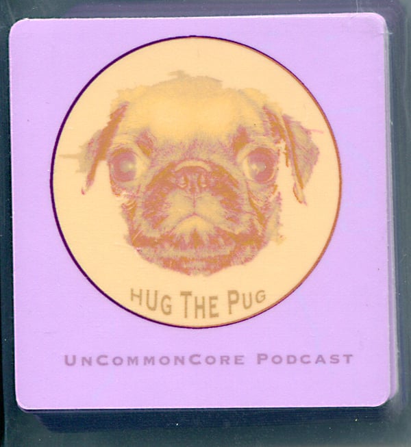 Image of Medium Hug The Pug Sticker