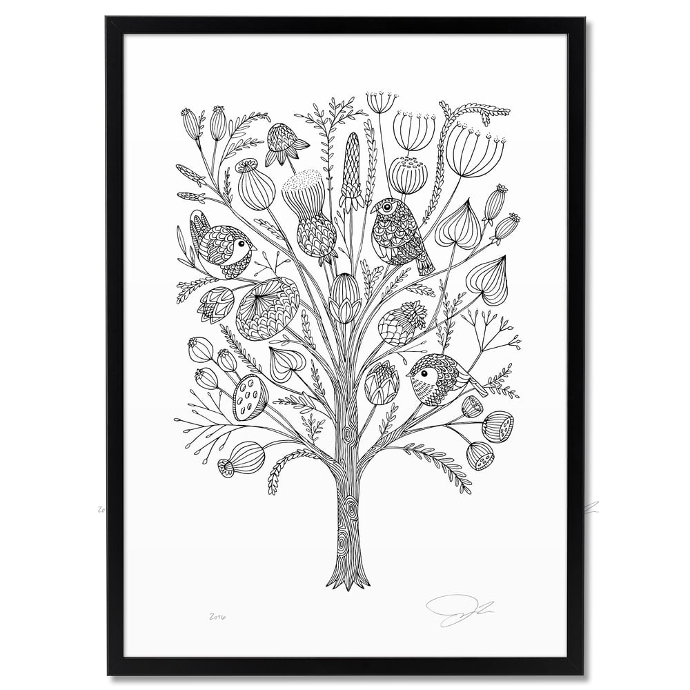 Print: Flowery Bush Fall