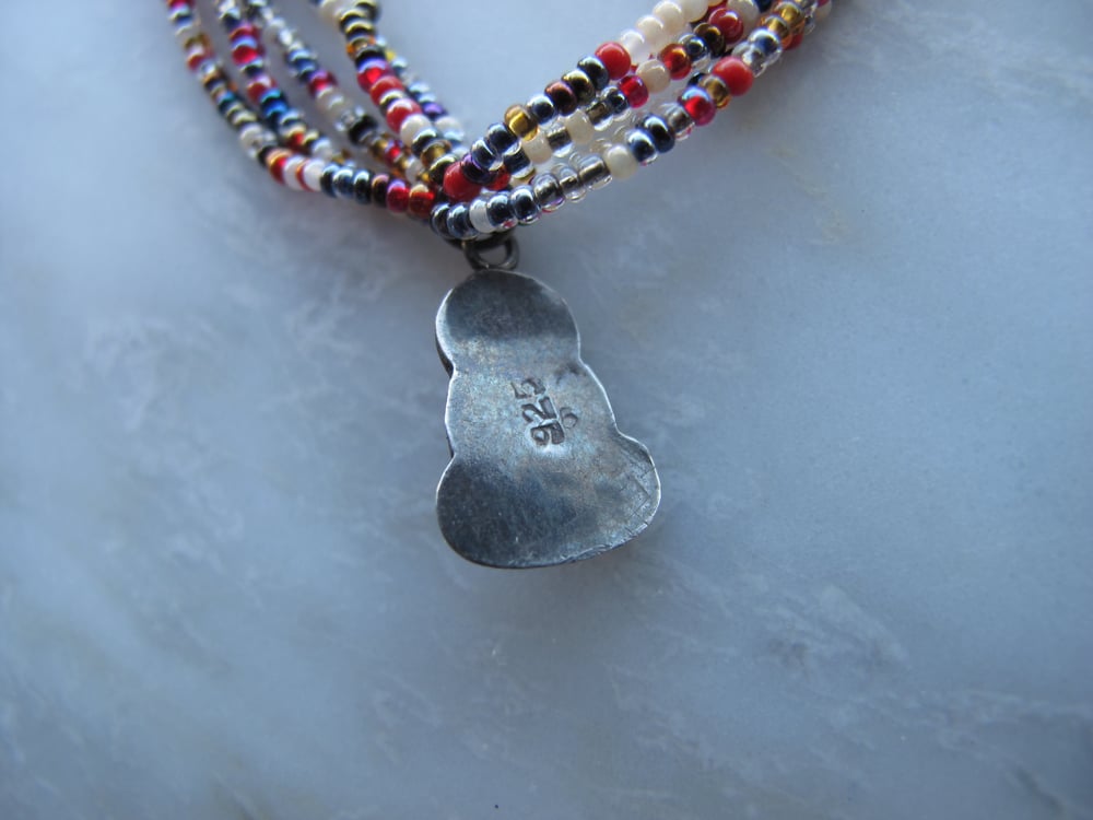 Image of Vintage Sterling Buddha Necklace
