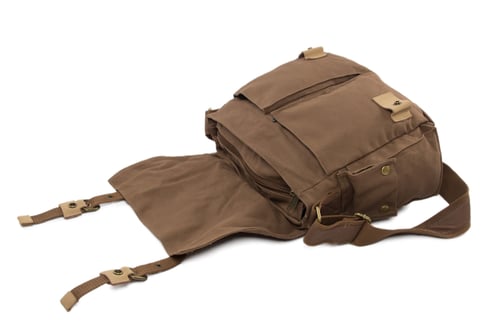 Image of Waxed Canvas DSLR Camera Bag, Messenger Bag, Diaper Bag BBK-3