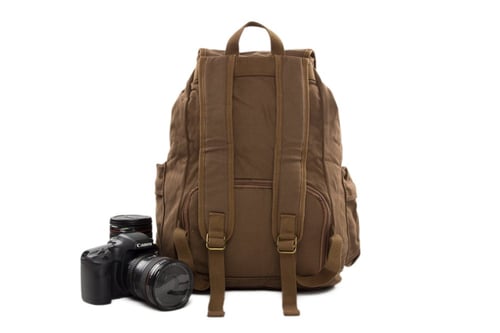 Image of Waxed Canvas Camera Backpack BBK-S2