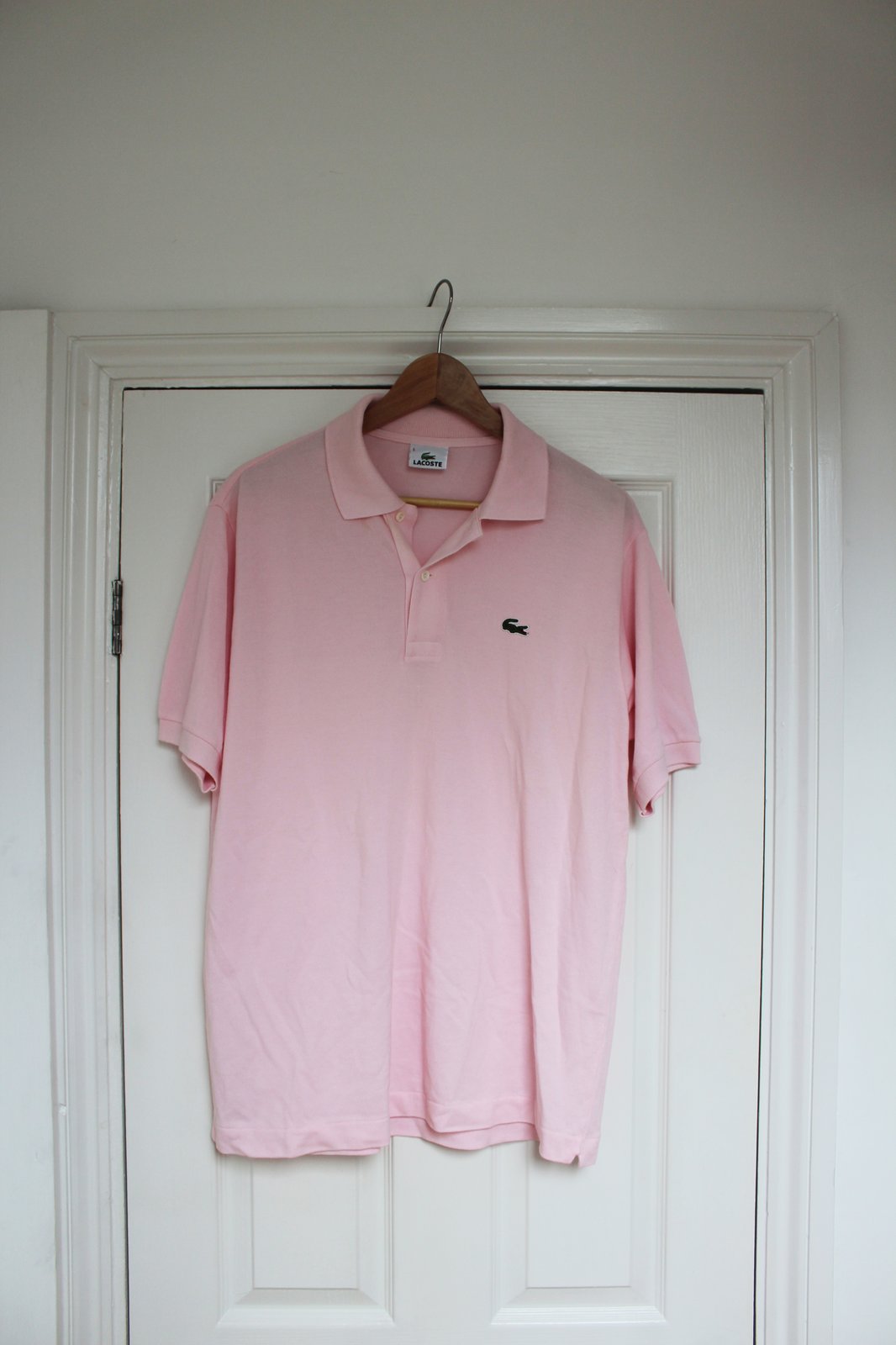 pink lacoste polo