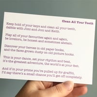 Clean All Your Teeth - Poem Postcard (Small - A6 size)