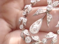 Image 3 of EDWARDIAN PLATINUM DIAMOND LAVALIERE 2.30CT. STUNNING. ORIGINAL
