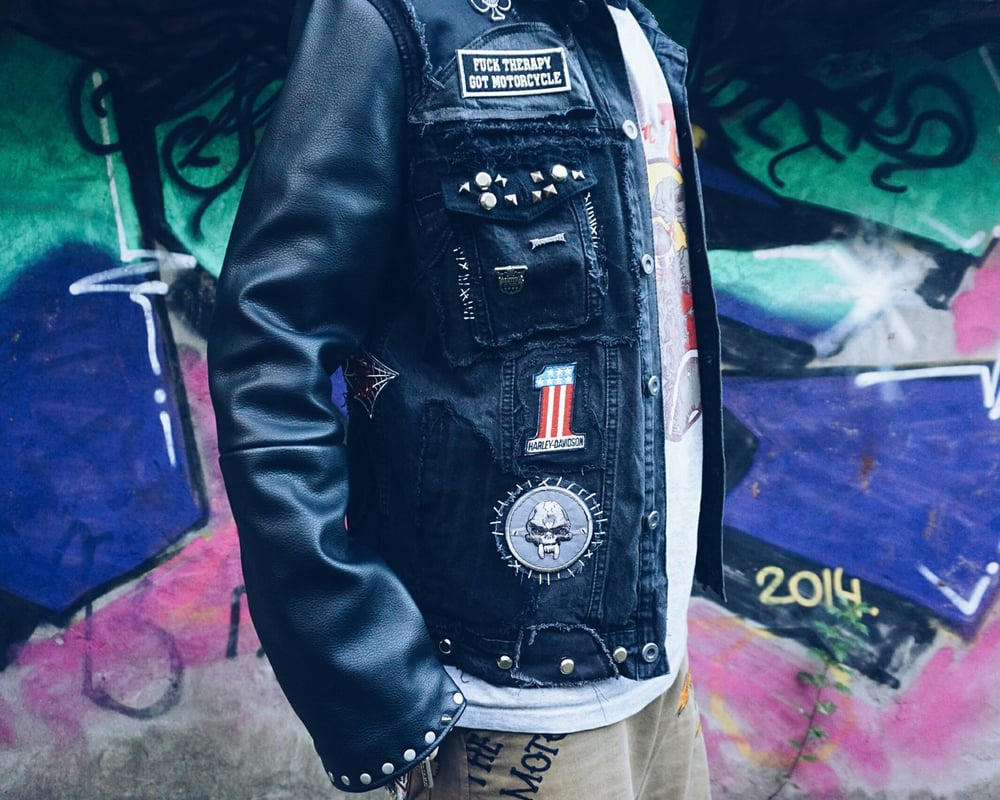 Image of Rob Zombie  Denim / Leather Jacket