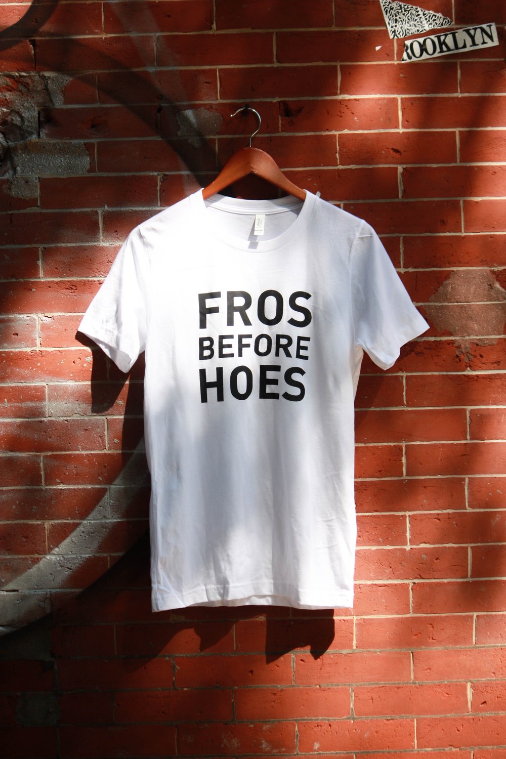 Image of WHITE "FROS BEFORE HOES" Tee