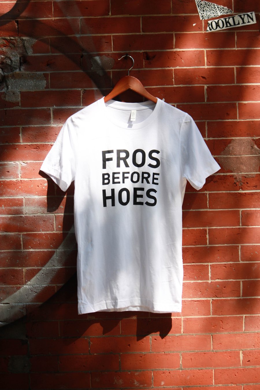 Image of WHITE "FROS BEFORE HOES" Tee