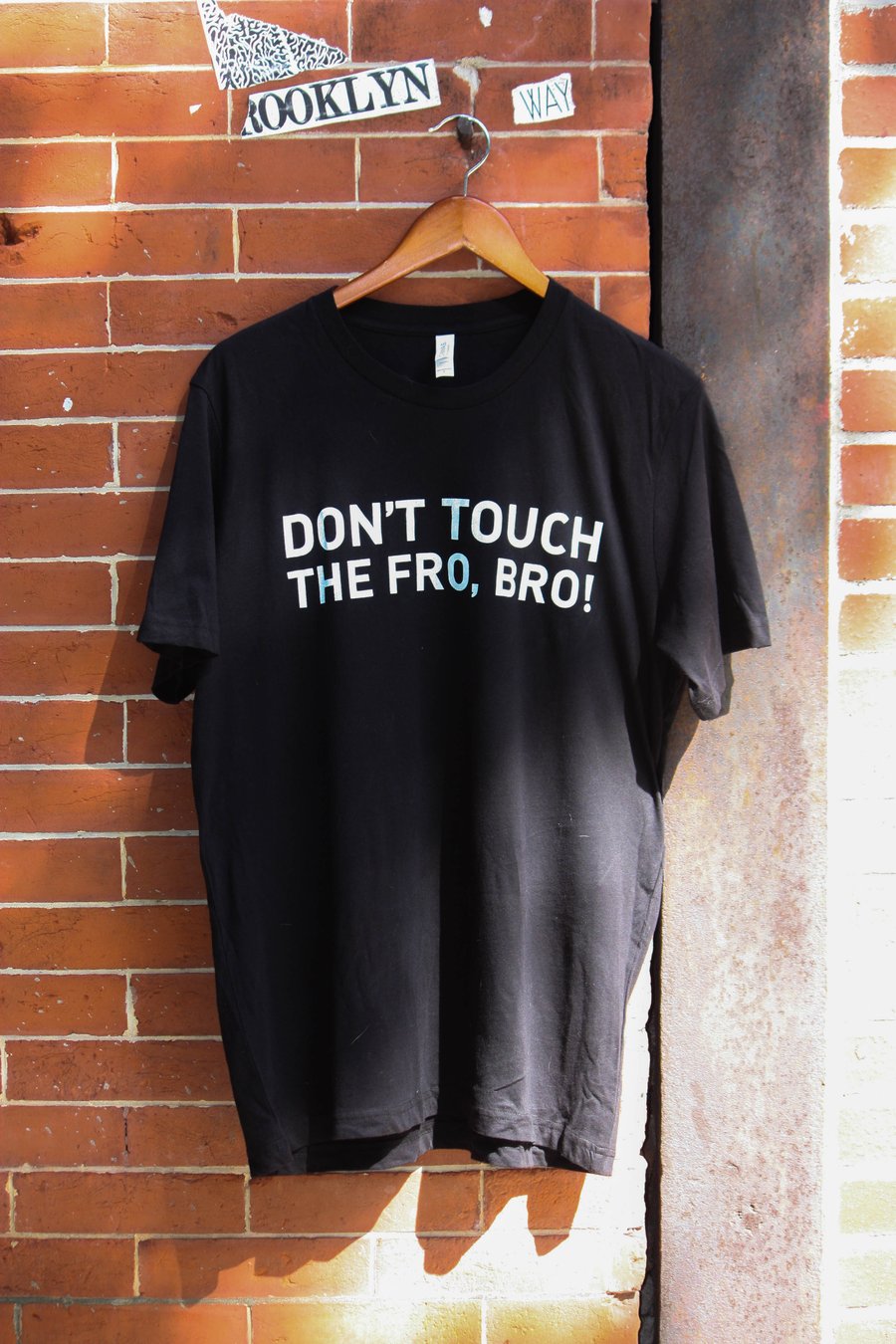 Image of BLACK "DON'T TOUCH THE FRO, BRO!" Tee