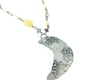 Libra crescent moon necklace