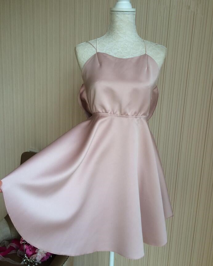 Cross Back Cute and Sexy Short Party Dresses, Homecoming Dresses, Short Women Dresses