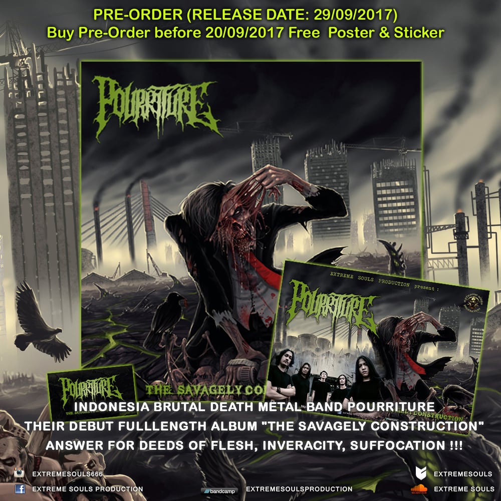Image of POURRITURE - THE SAVAGELY CONSTRUCTION CD