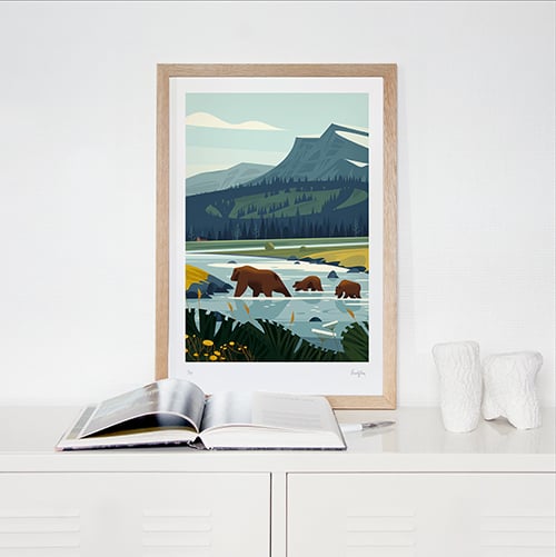 Image of YELLOWSTONE - Grizzly family