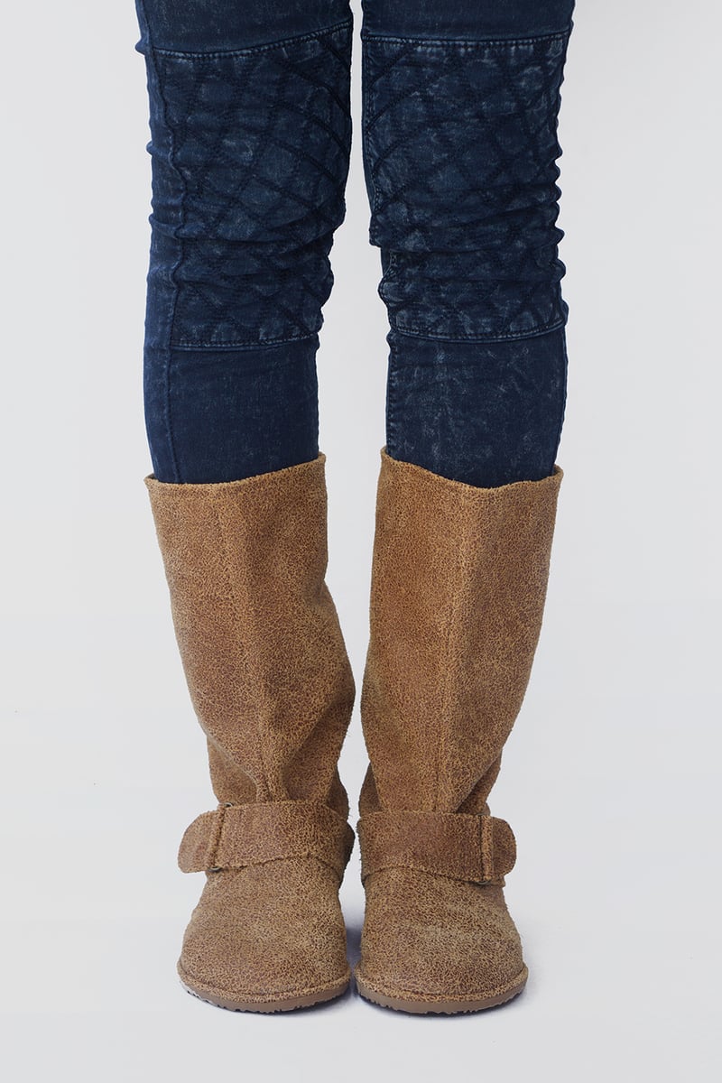 honor black western block heeled knee high boots