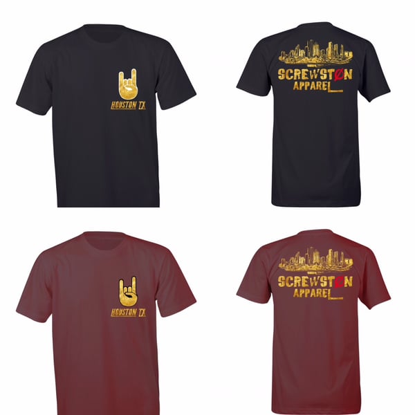 Image of "H-Town" Hand Sign Golden Edition T-Shirt