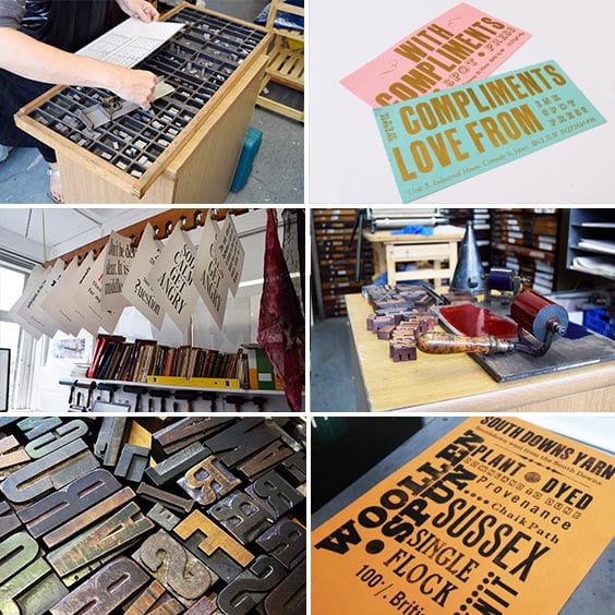 Image of LETTERPRESS ONE TO ONE SESSION. 5 HOURS £120.00