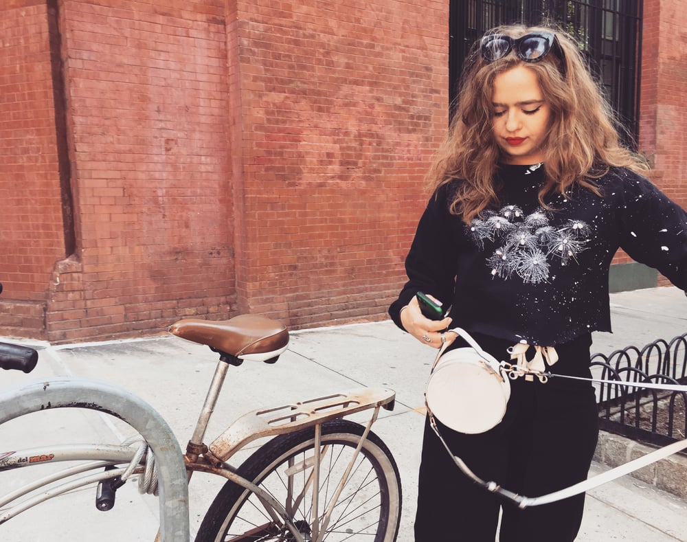Image of MYD X ZHUU BLOOM TOGETHER CROP SWEATSHIRT