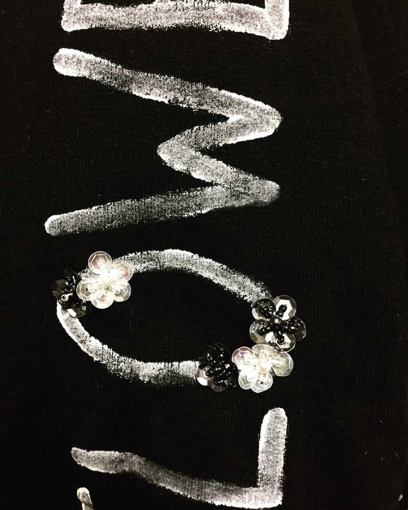 Image of MYD X ZHUU FLOWER POWER CROP SWEATSHIRT