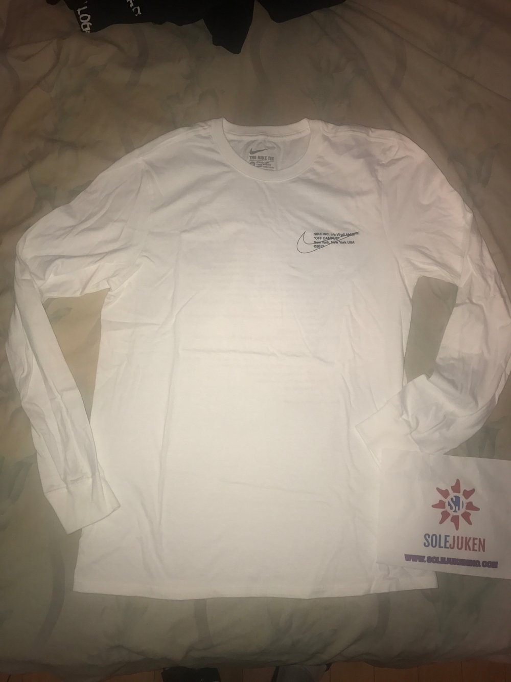 Www Solejukeninc Com Off White X Nike Off Campus Long Sleeve Tee White