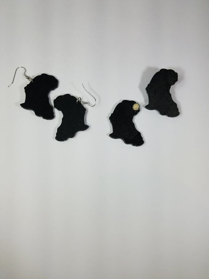 Image of Solid Africa Shape Earrings