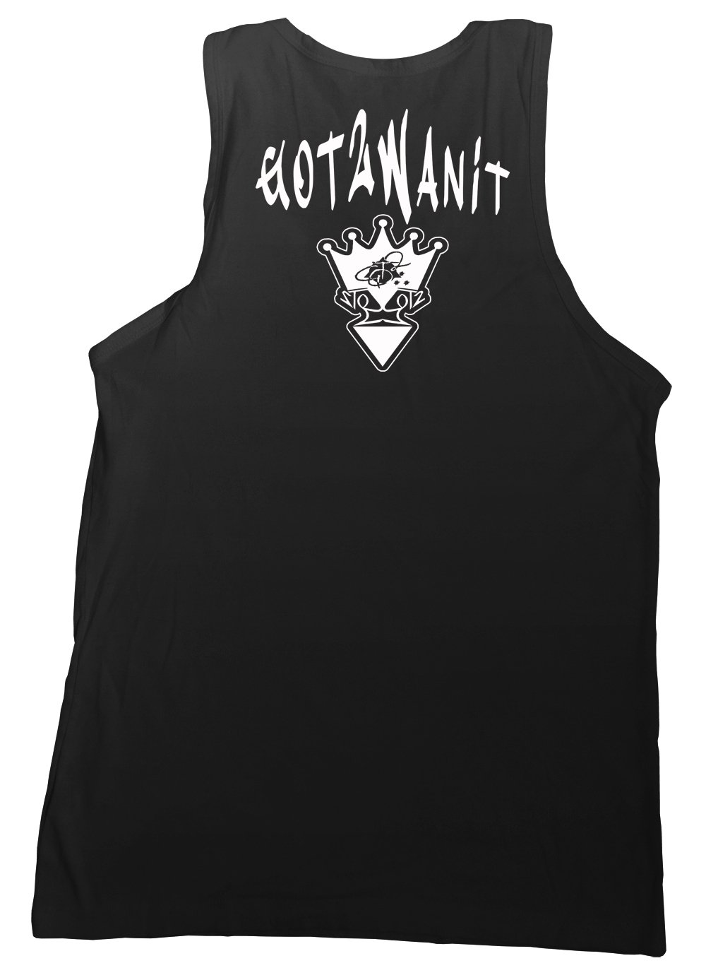 Image of G2W facED White on Black Tank Top