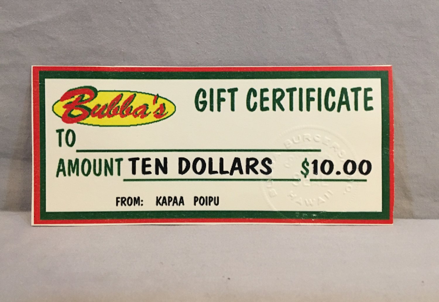 Image of Gift Certificate