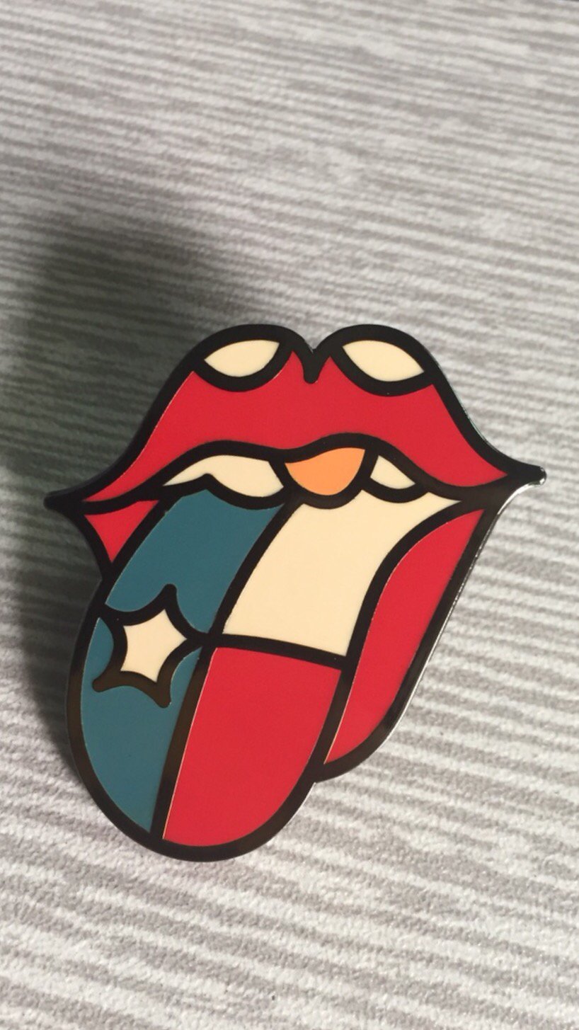 Lick Me, I'm From Texas Lapel Pin by Alex Kass & Bad Pins