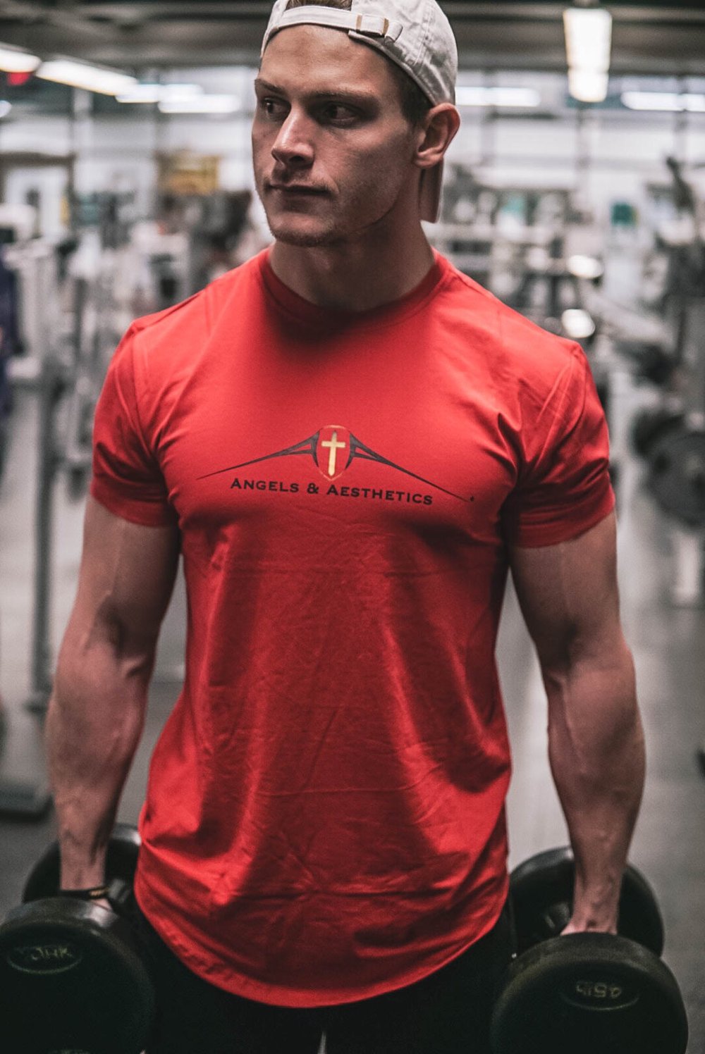 Image of Men's Red Angel Aesthetic-Fit Tee