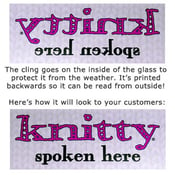 Image of Knitty Window Cling