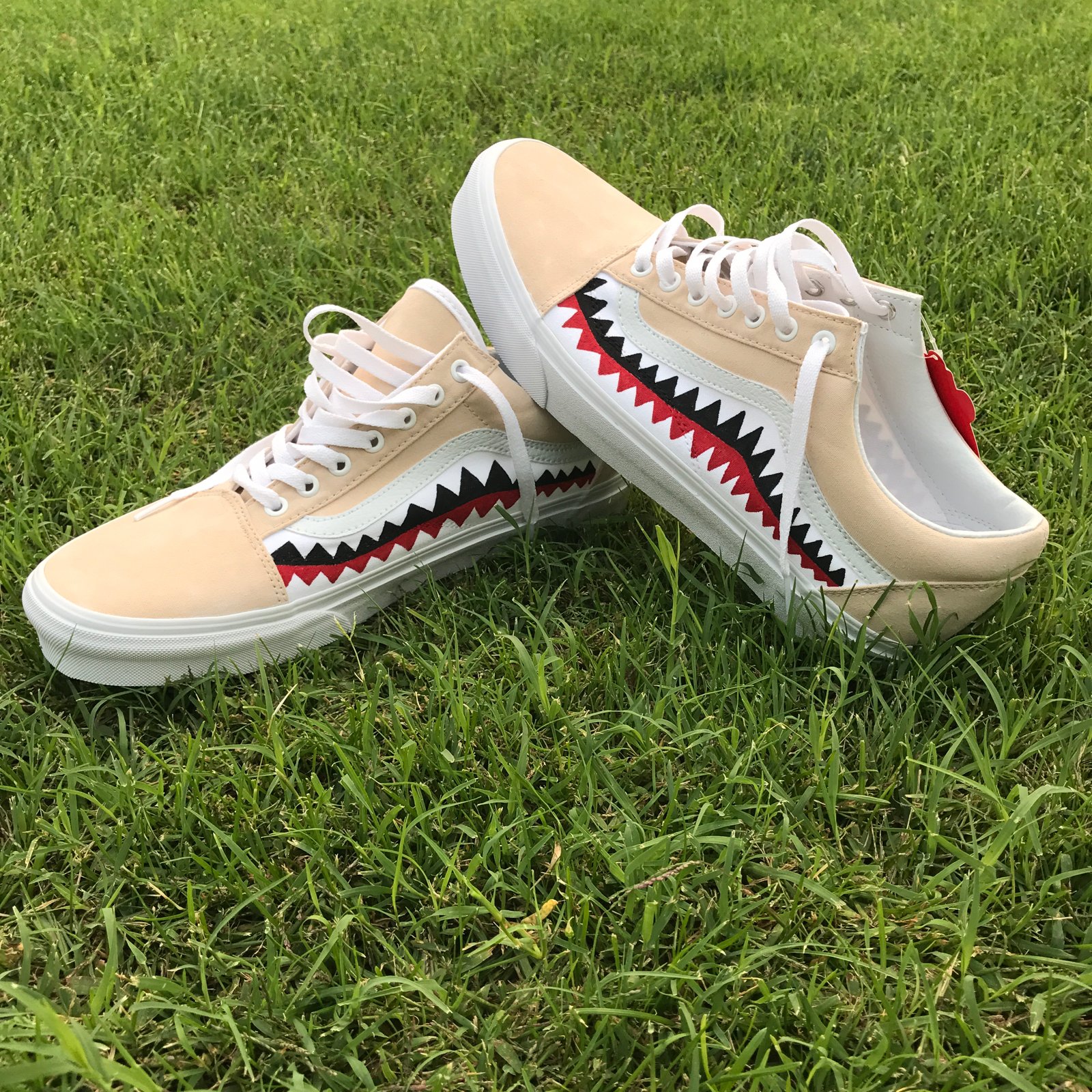 Vans x shop bape shark custom