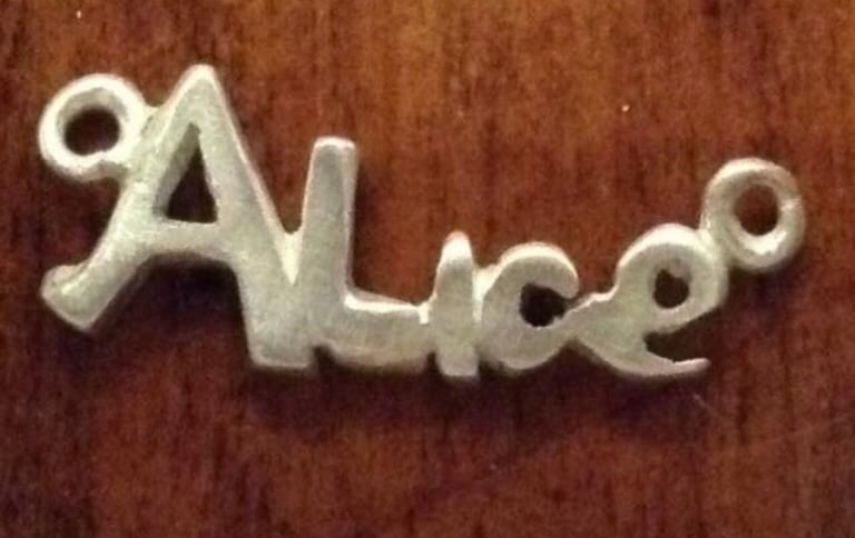 Image of Silver Quirky Name pendant