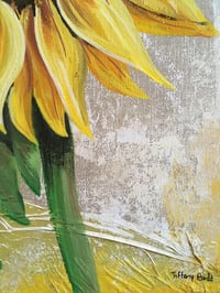 Image 2 of Sunflower on linen