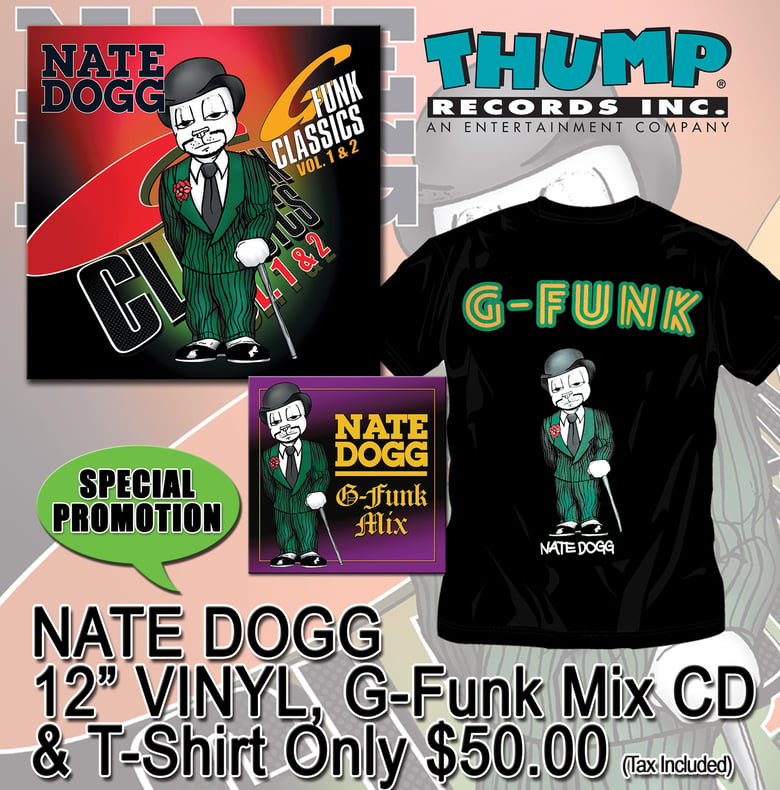 Image of NATE DOGG 2 VINYL PACKAGE/T-SHIRT & G-FUNK CD