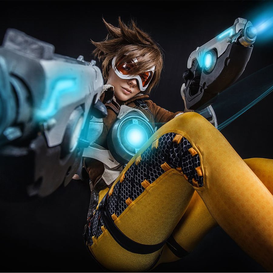 Image of FENIX.FATALIST OVERWATCH TRACER COSPLAY PRINT POSTER # 1