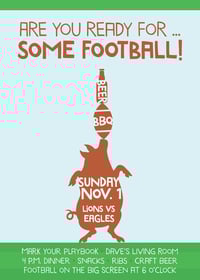 Image 1 of Football Party Invitation