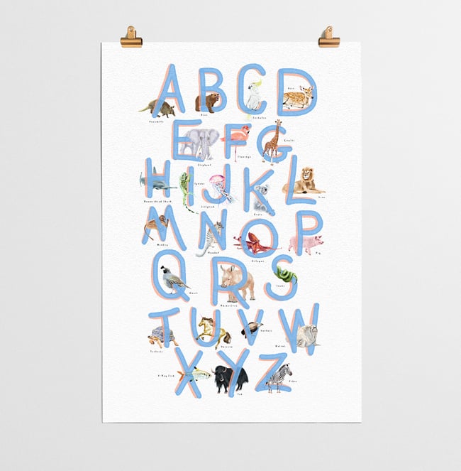 ABC Poster Blue