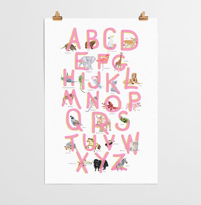 ABC Poster Pink