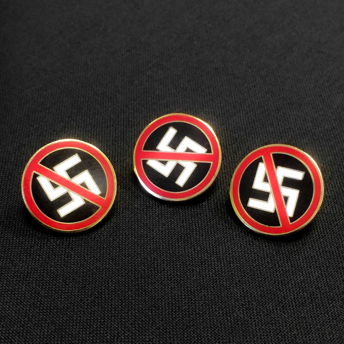 Image of 3 (three) Anti-Nazi Pins