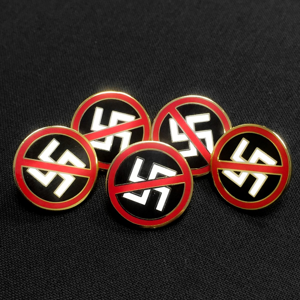 Image of 5 (five) Anti-Nazi Pins