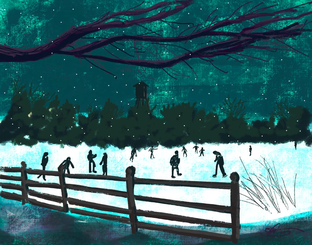 Image of SKATING ON CRANBURY LAKE