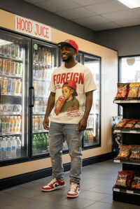 Image 2 of Foreign 100% hood juice! Box Tee