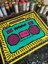 Original Boom Box Painting In Yellow!