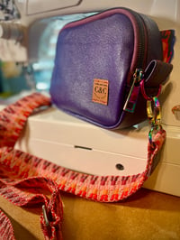 Image 1 of Purple Leather Crossbody