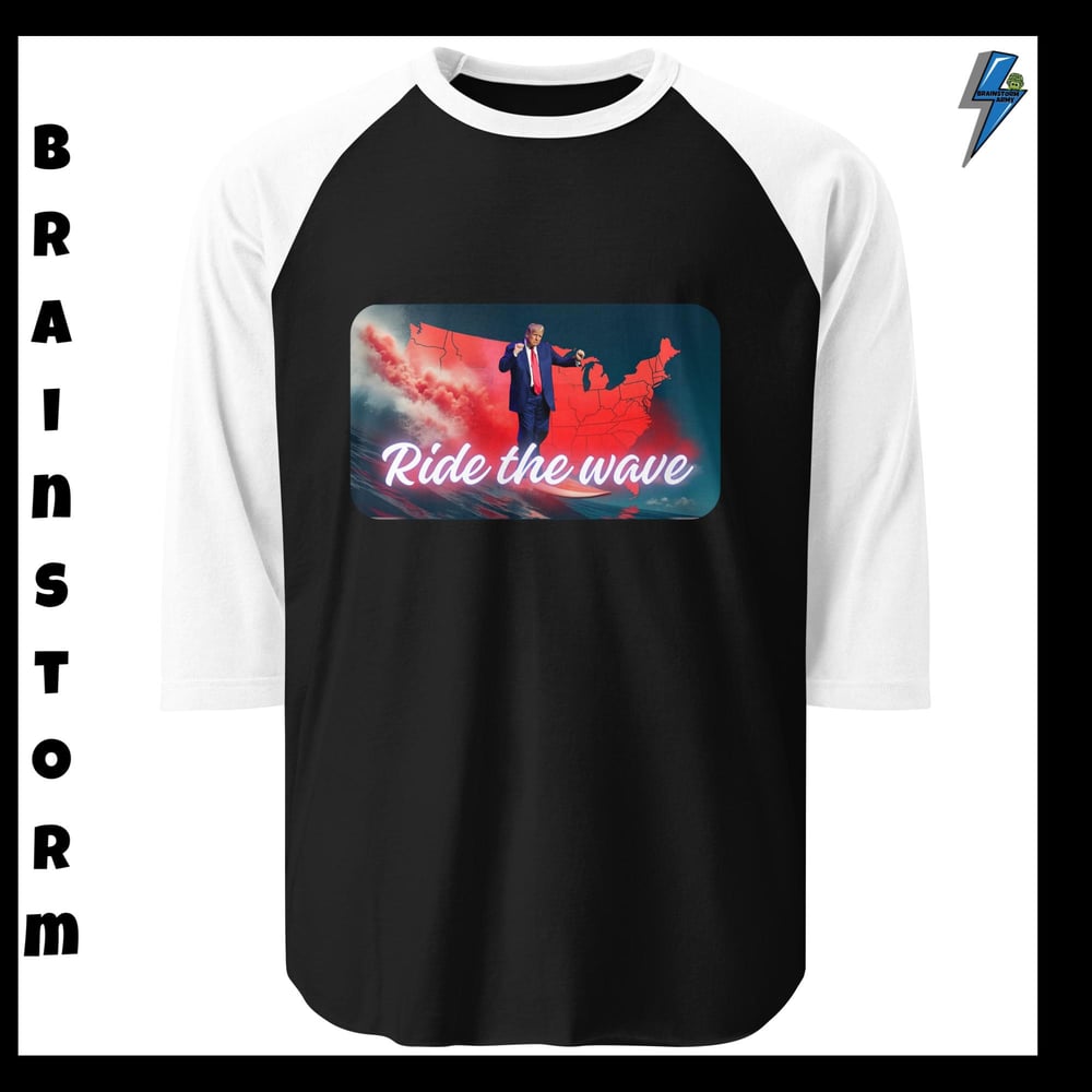 Ride The Wave 3/4 sleeve raglan shirt