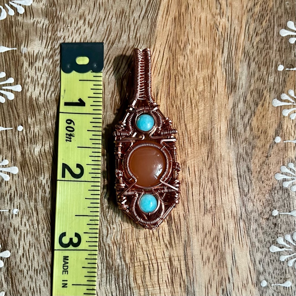 Image of Carnelian & Amazonite Pendant