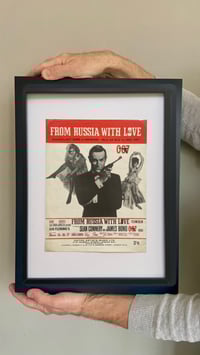 Image 7 of From Russia With Love, James Bond film, framed 1963 vintage sheet musi