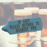 IF LOST PLEASE RETURN TO NEAREST PUB TAGS
