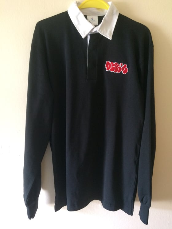 Image of Long Sleeved Embroidered DBK'S Throw Up Logo Rugby Shirts